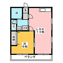 レインボー桜井Ｂ棟  ｜ 愛知県岩倉市稲荷町羽根（賃貸マンション1LDK・3階・44.55㎡） その2