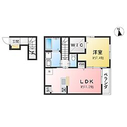 AQUA II 1LDKの間取図画像