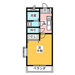 ジョエルネーラ 1Kの間取図画像