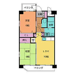 エクセル 3階2LDKの間取り