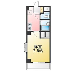 カサブランカ二村台 1Kの間取図画像