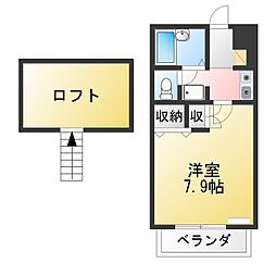 フアニーヒルサカエ 1Kの間取図画像
