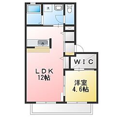 ジャルダン相羽 1LDKの間取図画像
