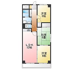 ファミール敷田 3LDKの間取図画像