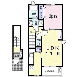 アドラブール 1LDKの間取図画像