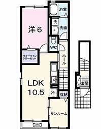 ラ・エスペランサ 1LDKの間取図画像