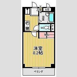 マーベラスナカノ 1Kの間取図画像