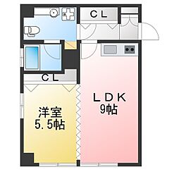 VieWF 1LDKの間取図画像