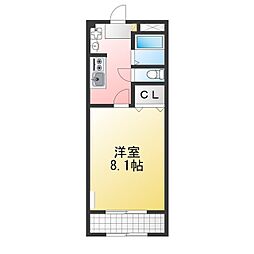 コスタリカ有松 1Kの間取図画像
