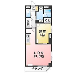 TierraGarden 1LDKの間取図画像