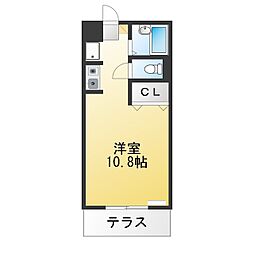 オーラム ワンルームの間取図画像