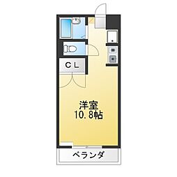 オーラム ワンルームの間取図画像