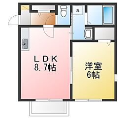 ペイサージュ 1LDKの間取図画像