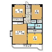 アサヒウエルスＢ棟  ｜ 愛知県尾張旭市桜ケ丘町２丁目（賃貸マンション3LDK・2階・66.00㎡） その2