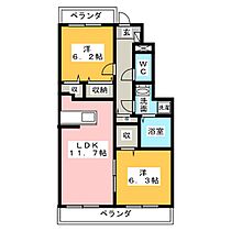 シエスタ　北本地ヶ原西  ｜ 愛知県尾張旭市北本地ケ原町２丁目（賃貸マンション2LDK・1階・55.54㎡） その2