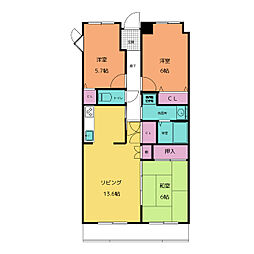 野村新瀬戸ヒルズWINDSOR’S PARK 10階3LDKの間取り