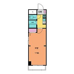 パブリックサイド71 1Kの間取図画像