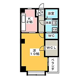 佳南芽乃郷2号館 1Kの間取図画像