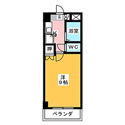 クイーンシティひしの 1Kの間取図画像