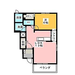 K'sHouse2 1LDKの間取図画像