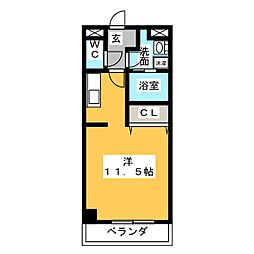 Superior ワンルームの間取図画像