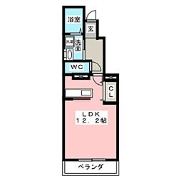 キルシェ ワンルームの間取図画像