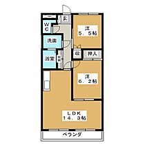 グレイススクエア  ｜ 愛知県愛知郡東郷町大字諸輪字中市（賃貸マンション2LDK・2階・57.75㎡） その2