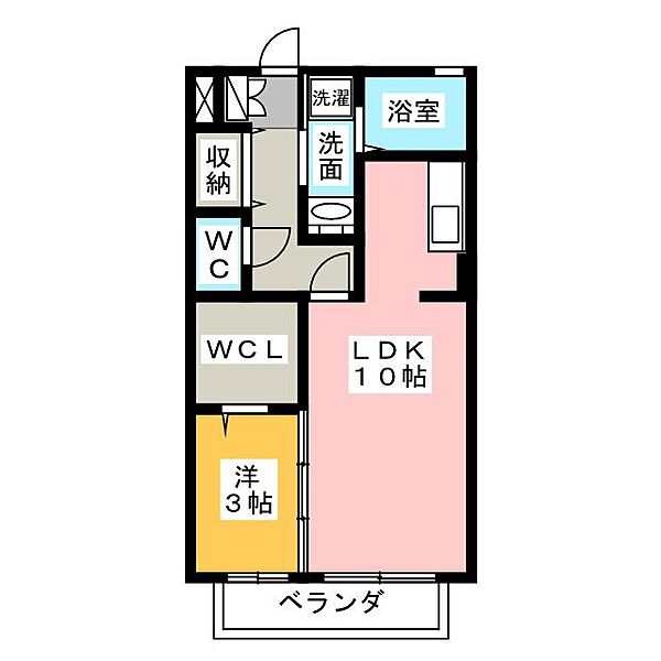 Ｉ．Ｔｒｅｓｏｒ ｜愛知県愛知郡東郷町大字和合字芦廻間(賃貸アパート1LDK・2階・37.53㎡)の写真 その2