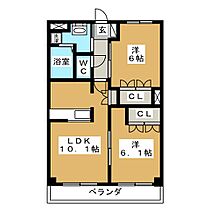 グレイスヒル  ｜ 愛知県みよし市三好町弥栄（賃貸マンション2LDK・1階・51.57㎡） その2