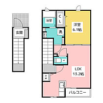 インサイドＥ 203 ｜ 愛知県日進市栄４丁目901-2、901-1の一部（賃貸アパート1LDK・2階・46.90㎡） その2