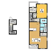 グッドチャーム  ｜ 愛知県日進市藤塚５丁目（賃貸アパート1LDK・2階・51.13㎡） その2