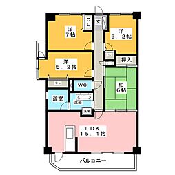 ラ・ヴィル日進 4LDKの間取図画像