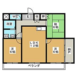 ネオ岩崎台 3LDKの間取図画像