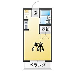メゾンカトウ ワンルームの間取図画像
