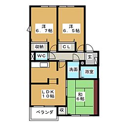 スプリングヒルズ2 3LDKの間取図画像