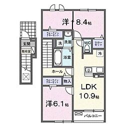 CAMELLiA(カメリア)2 2LDKの間取図画像