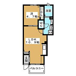 アネックスA 1LDKの間取図画像