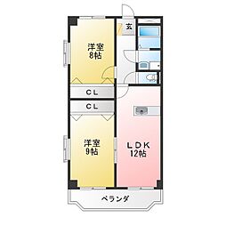 TFコンフォート 2LDKの間取図画像