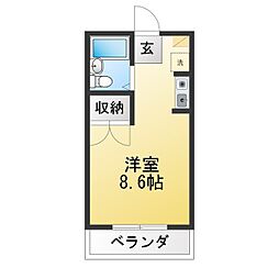 メゾンカトウ ワンルームの間取図画像