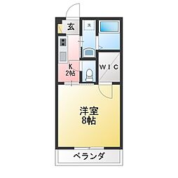 ノーブル1 1Kの間取図画像