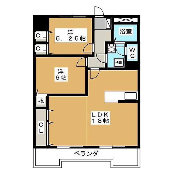 学戸スカイマンション ｜愛知県海部郡蟹江町学戸６丁目(賃貸マンション2LDK・5階・65.88㎡)の写真 その2