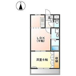 Ｇｌｏｒｉｏｕｓ88 1階1LDKの間取り