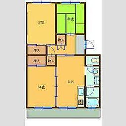 第1伊藤コーポ 3DKの間取図画像