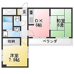G.Forest 2DKの間取図画像