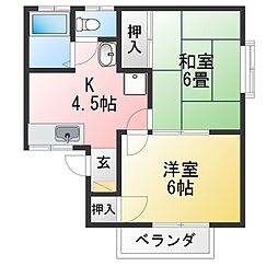 スマイルハウス 2Kの間取図画像