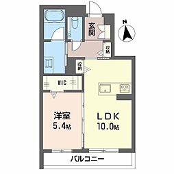 メゾンエール 1LDKの間取図画像