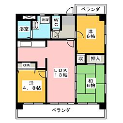 ヴィラ藤 3LDKの間取図画像