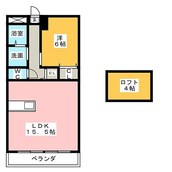 ミヨシハイツ ｜愛知県北名古屋市鹿田合田(賃貸マンション1SLDK・2階・59.40㎡)の写真 その2