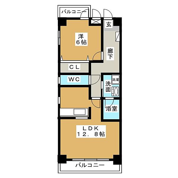 オーベルジュ ｜愛知県北名古屋市片場大石(賃貸マンション1LDK・4階・48.60㎡)の写真 その2