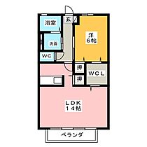 グリーンシード　Ａ棟  ｜ 愛知県北名古屋市六ツ師町田（賃貸アパート1LDK・1階・47.85㎡） その2